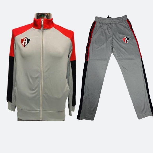 CONJUNTO PANTS ATLAS FC GRIS/ROJO ADULTO - Rojinegros