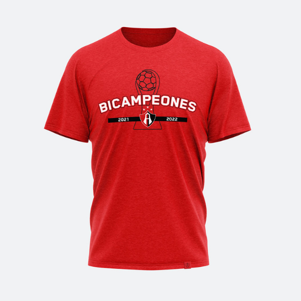 PLAYERA ATLAS FC BICAMPEÓN RED