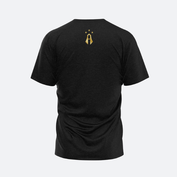 PLAYERA ATLAS FC BICAMPEÓN EN COLOR NEGRO CON DORADO-2