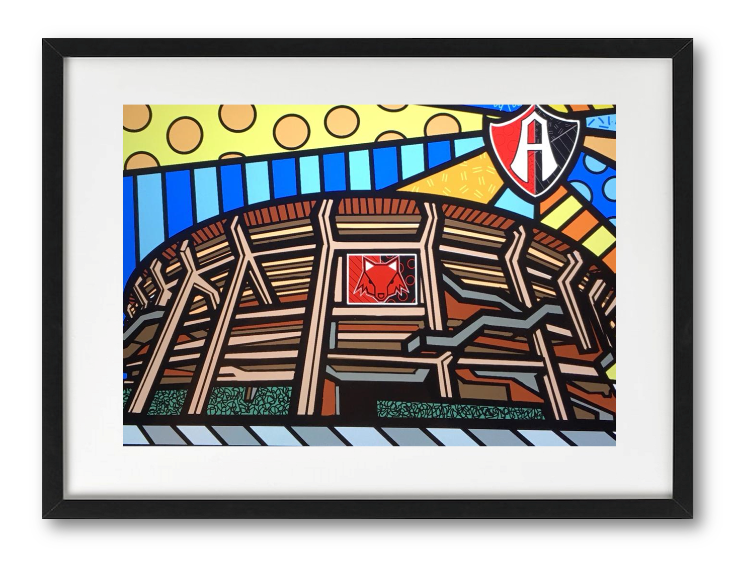 CUADRO ESTILO POP ART ESTADIO JALISCO