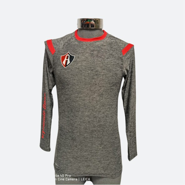 PLAYERA ATLAS FC GRIS/ROJO MANGA LARGA ADULTO - Rojinegros