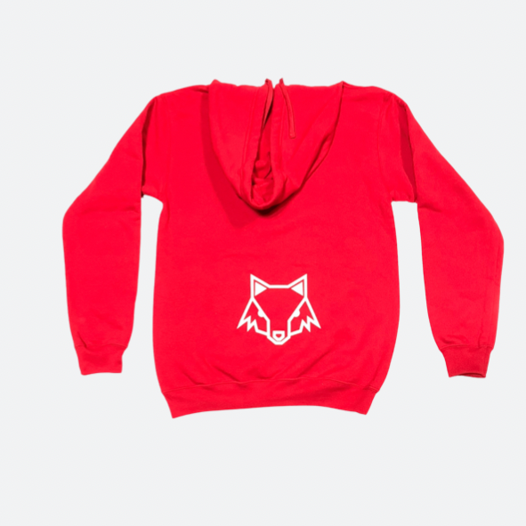 HOODIE ROJA CON CAPUCHA ZORROS-4
