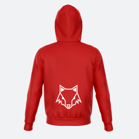 HOODIE ROJA CON CAPUCHA ZORROS-2